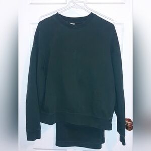 KOTN 2 Piece Set Wide Leg Pants And Crew